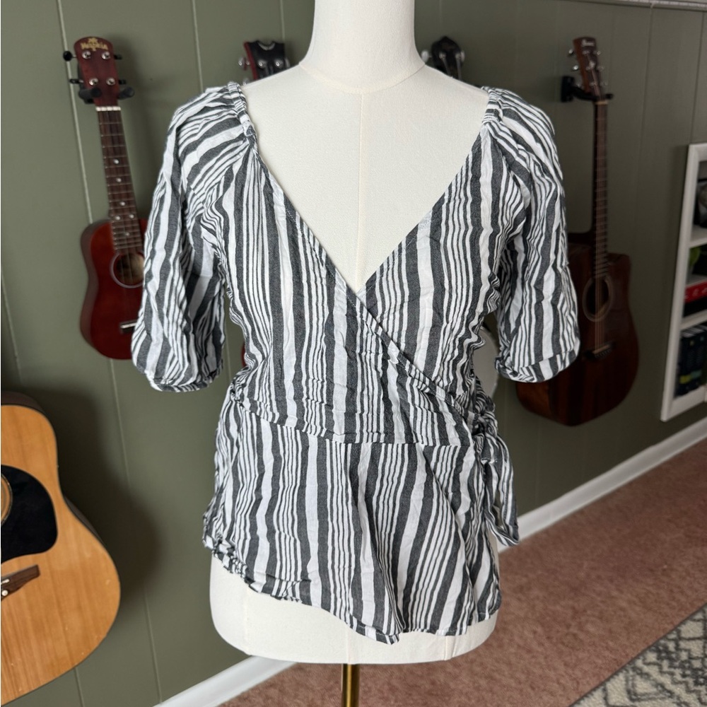 Striped Wrap Top - Old Navy